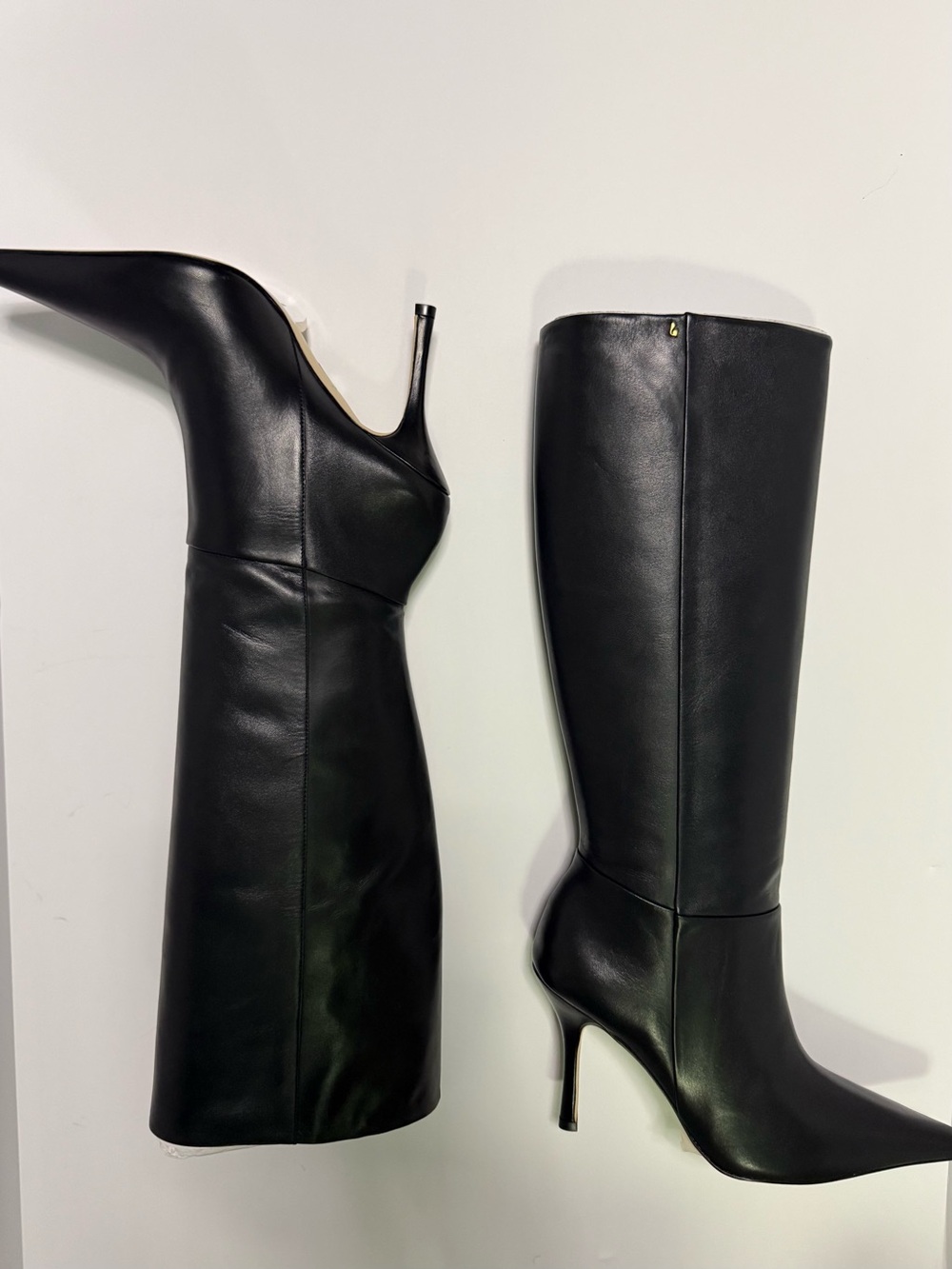 Larroude Carine Boot In Black Leather NWT - Picture 8 of 16